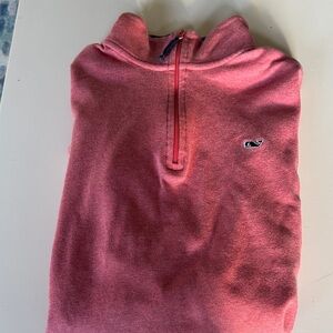 Vineyard Vines Men's Pink Zip-Up Sweatshirt